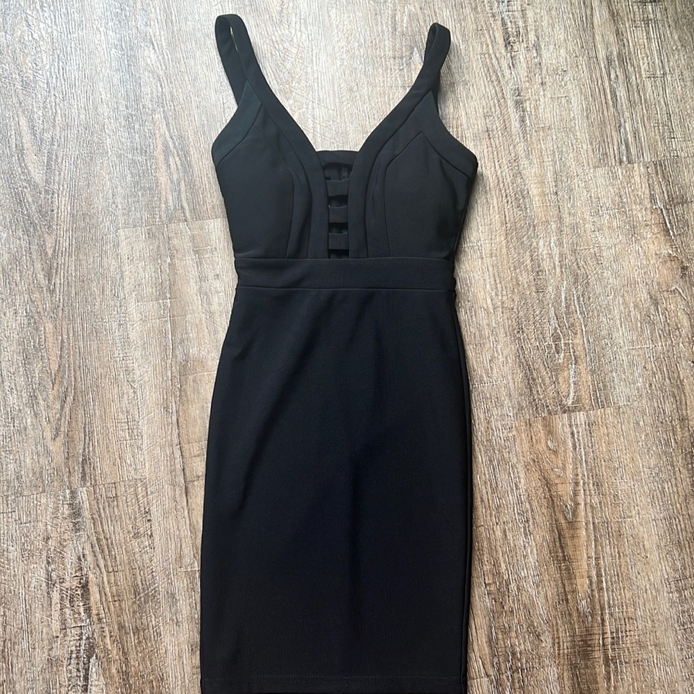 NEW! AEOM black bodycon clubbing formal attire dress size XS